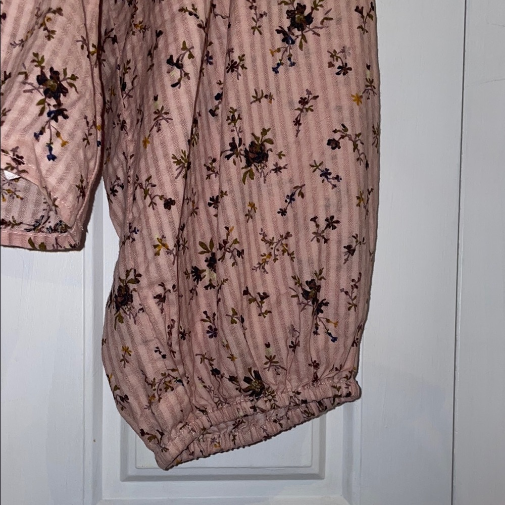 🛑SOLD🛑 Madewell Pink Smocked Blouse with 3/4 Sleeves - Picture 8 of 8